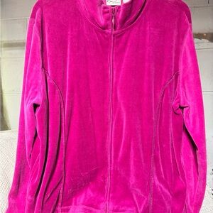 Kim Rogers Fuchsia Cotton Blend Top